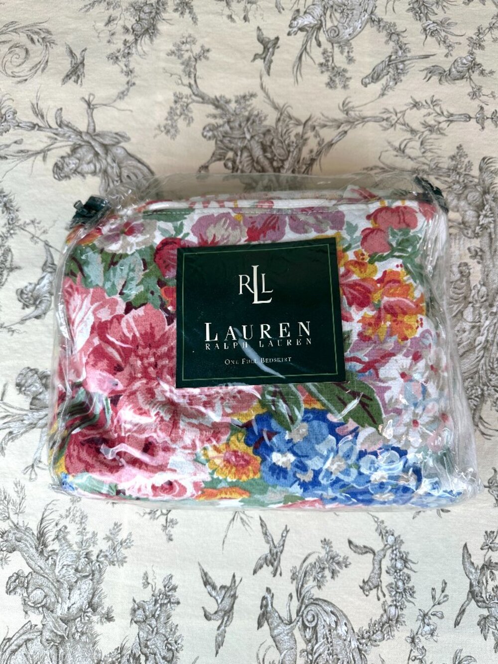 Vintage Ralph Lauren Floral Full Southampton Beach House Bedskirt